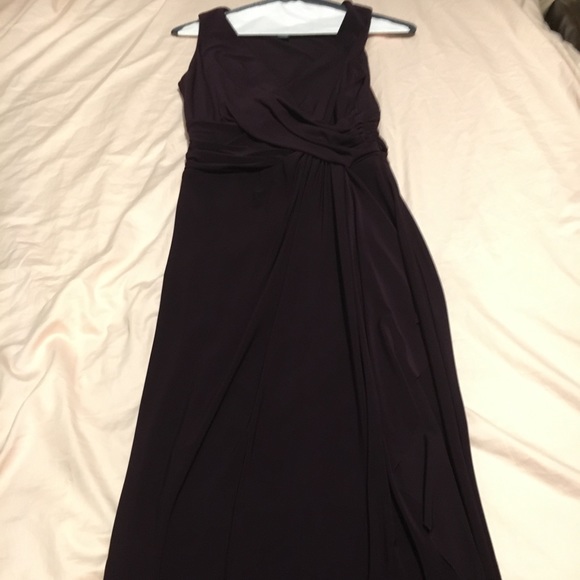 Dark purple sleeveless maxi prom gown - Picture 2 of 7